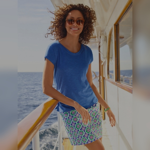 NEW Talbots Canvas A-Line Skirt Medallion Print - Picture 3 of 7